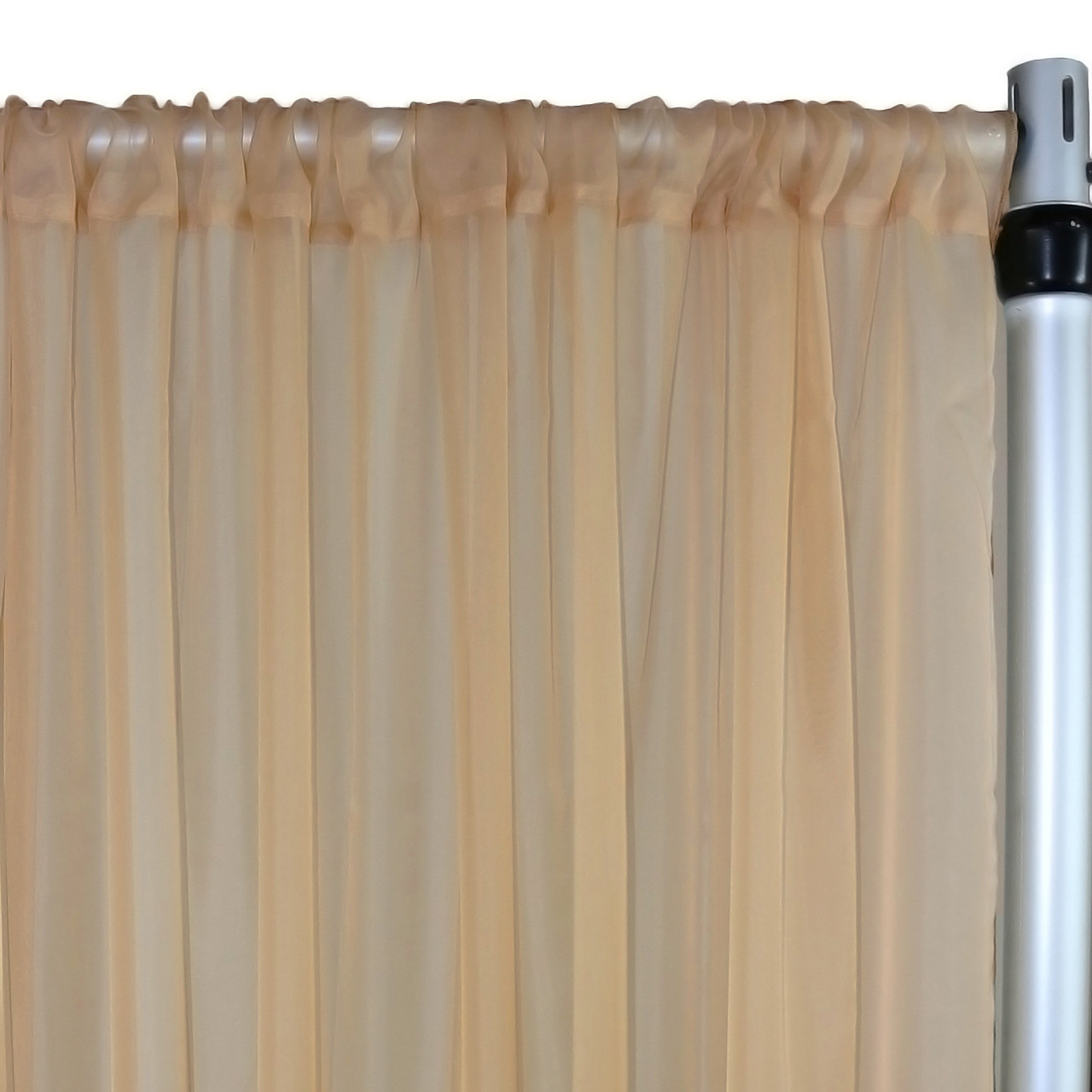 Voile Sheer Champagne, P/D, 10' W x 8' H