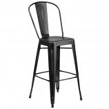 Barstool, Black with Back